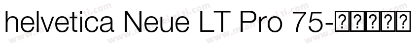 helvetica Neue LT Pro 75字体转换